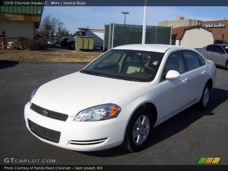 White / Neutral Beige 2008 Chevrolet Impala LT