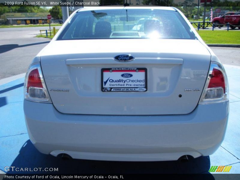White Suede / Charcoal Black 2009 Ford Fusion SE V6