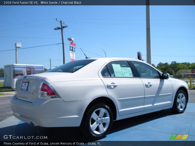 White Suede / Charcoal Black 2009 Ford Fusion SE V6