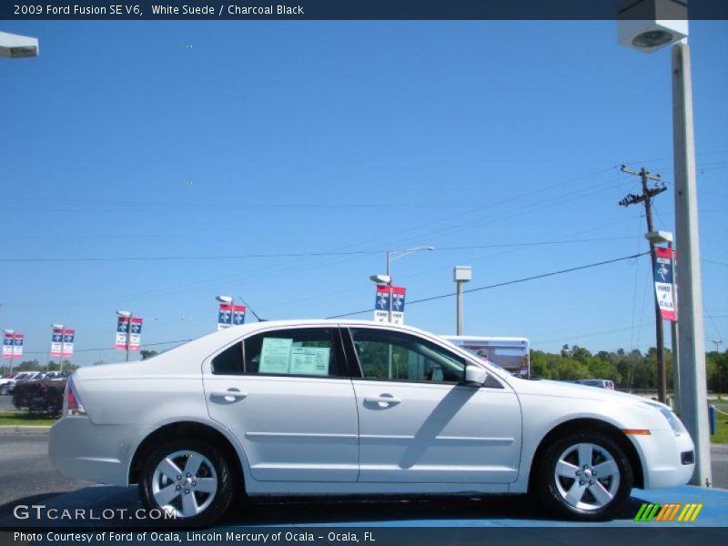 White Suede / Charcoal Black 2009 Ford Fusion SE V6