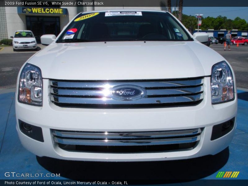 White Suede / Charcoal Black 2009 Ford Fusion SE V6
