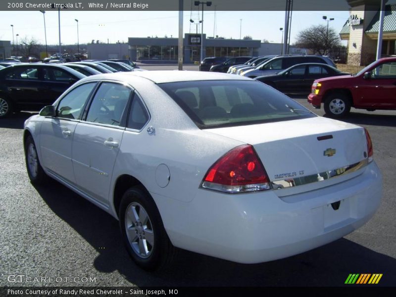 White / Neutral Beige 2008 Chevrolet Impala LT