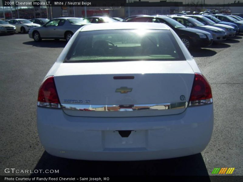 White / Neutral Beige 2008 Chevrolet Impala LT