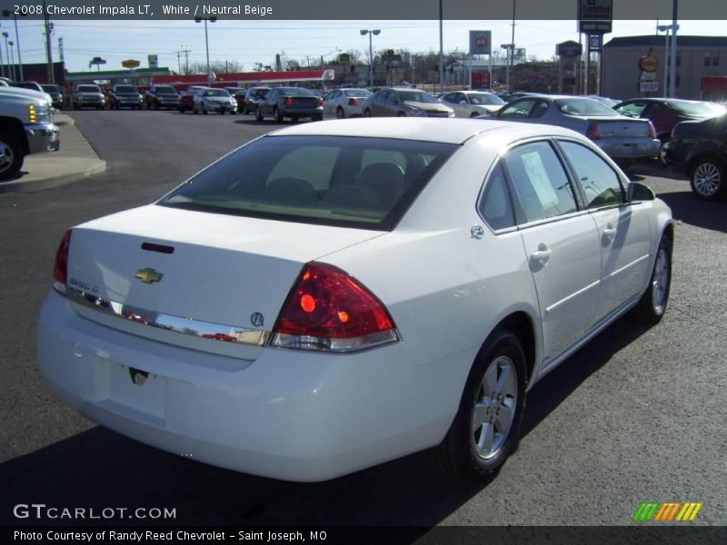 White / Neutral Beige 2008 Chevrolet Impala LT