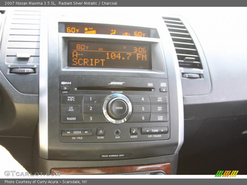 Radiant Silver Metallic / Charcoal 2007 Nissan Maxima 3.5 SL