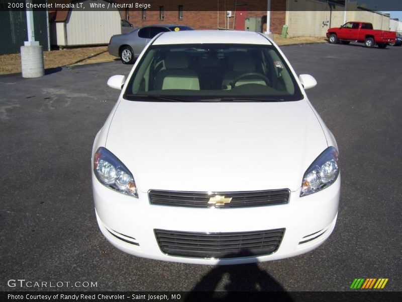 White / Neutral Beige 2008 Chevrolet Impala LT