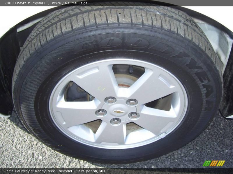 White / Neutral Beige 2008 Chevrolet Impala LT