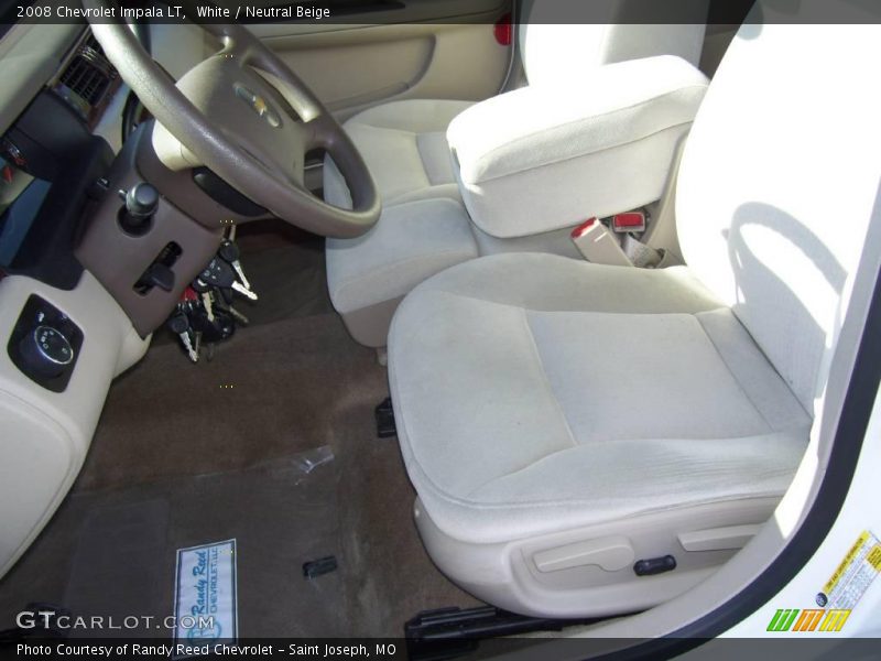 White / Neutral Beige 2008 Chevrolet Impala LT