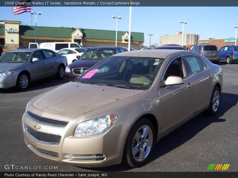 Sandstone Metallic / Cocoa/Cashmere Beige 2008 Chevrolet Malibu LT Sedan