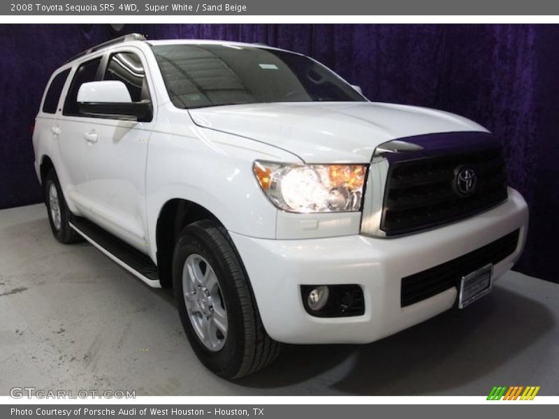 Super White / Sand Beige 2008 Toyota Sequoia SR5 4WD