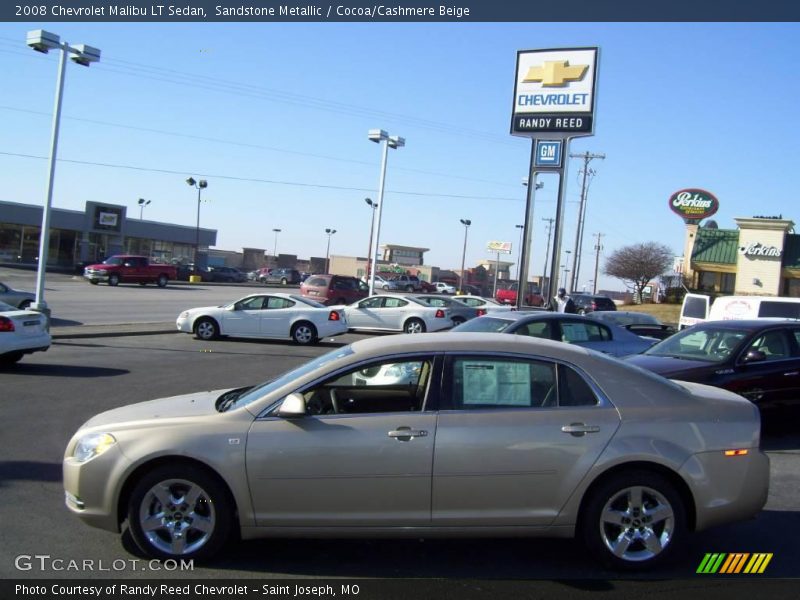 Sandstone Metallic / Cocoa/Cashmere Beige 2008 Chevrolet Malibu LT Sedan