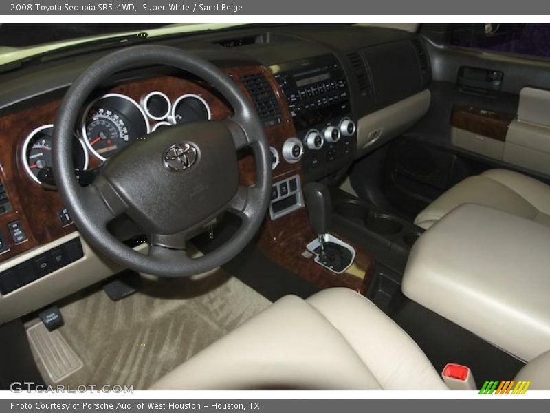 Super White / Sand Beige 2008 Toyota Sequoia SR5 4WD