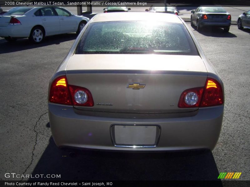 Sandstone Metallic / Cocoa/Cashmere Beige 2008 Chevrolet Malibu LT Sedan