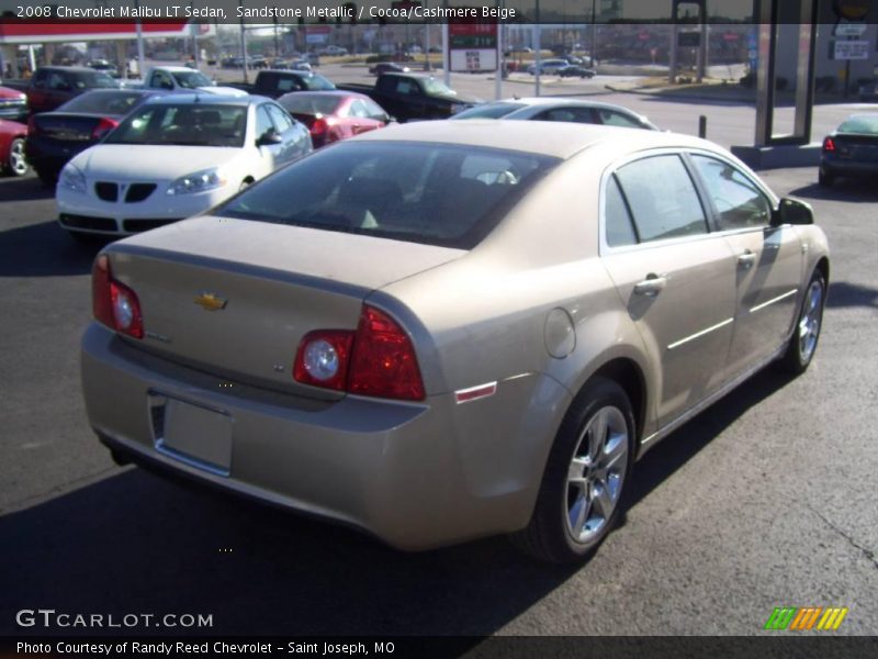 Sandstone Metallic / Cocoa/Cashmere Beige 2008 Chevrolet Malibu LT Sedan