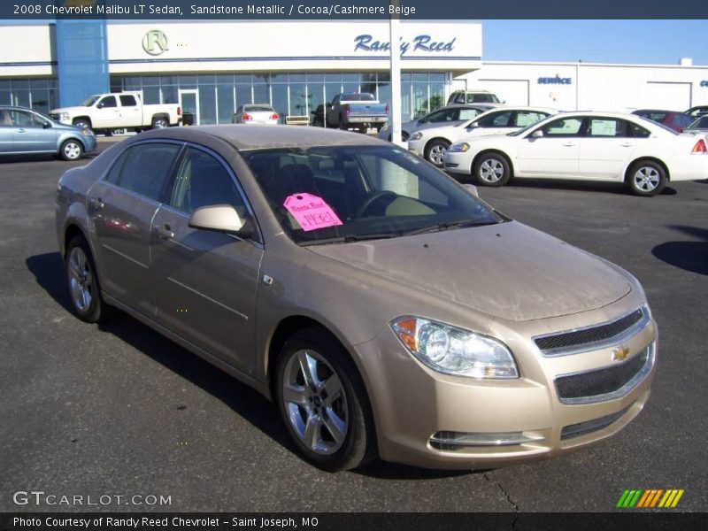 Sandstone Metallic / Cocoa/Cashmere Beige 2008 Chevrolet Malibu LT Sedan