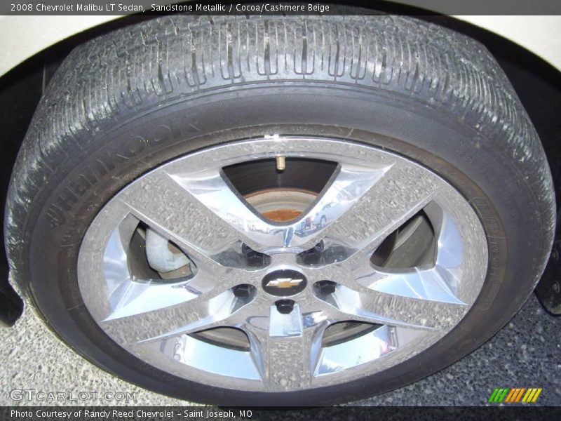 Sandstone Metallic / Cocoa/Cashmere Beige 2008 Chevrolet Malibu LT Sedan