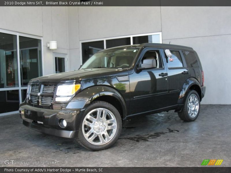 Brilliant Black Crystal Pearl / Khaki 2010 Dodge Nitro SXT