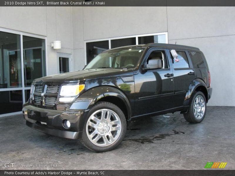 Brilliant Black Crystal Pearl / Khaki 2010 Dodge Nitro SXT