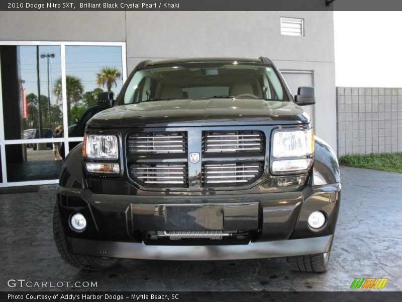 Brilliant Black Crystal Pearl / Khaki 2010 Dodge Nitro SXT