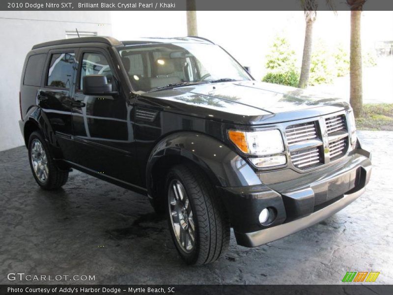 Brilliant Black Crystal Pearl / Khaki 2010 Dodge Nitro SXT