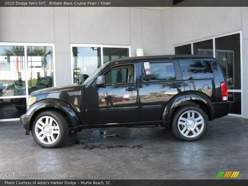 Brilliant Black Crystal Pearl / Khaki 2010 Dodge Nitro SXT