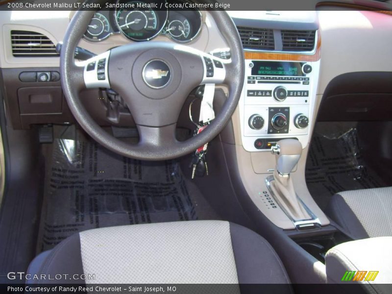 Sandstone Metallic / Cocoa/Cashmere Beige 2008 Chevrolet Malibu LT Sedan