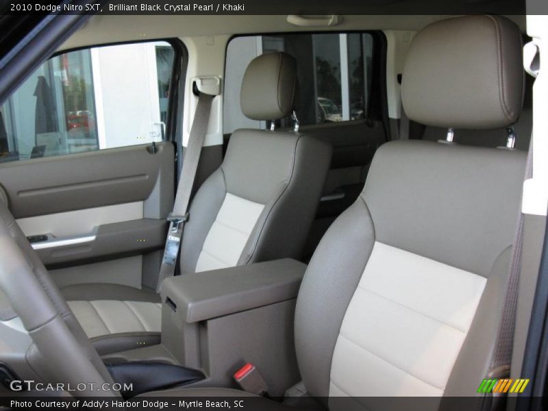 Brilliant Black Crystal Pearl / Khaki 2010 Dodge Nitro SXT
