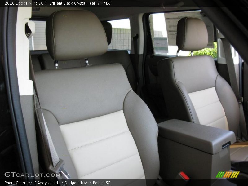 Brilliant Black Crystal Pearl / Khaki 2010 Dodge Nitro SXT