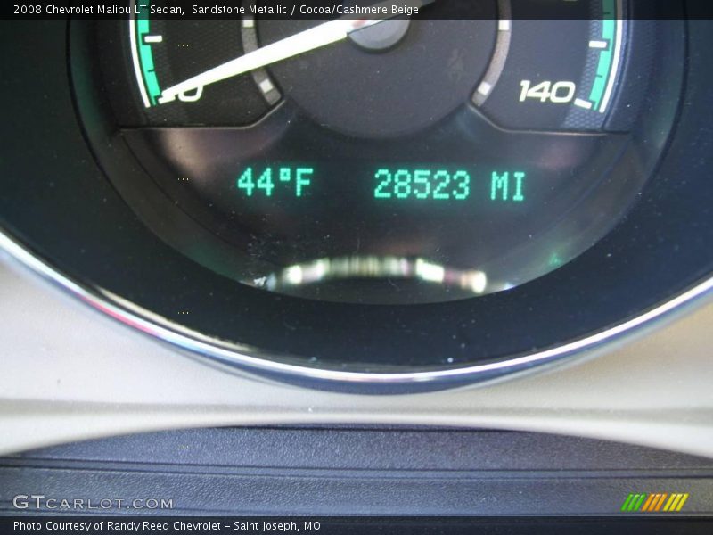 Sandstone Metallic / Cocoa/Cashmere Beige 2008 Chevrolet Malibu LT Sedan