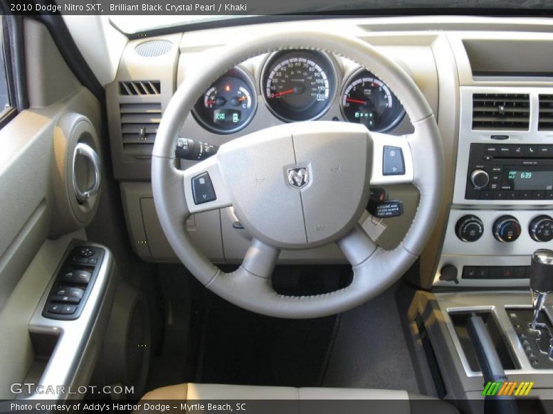 Brilliant Black Crystal Pearl / Khaki 2010 Dodge Nitro SXT