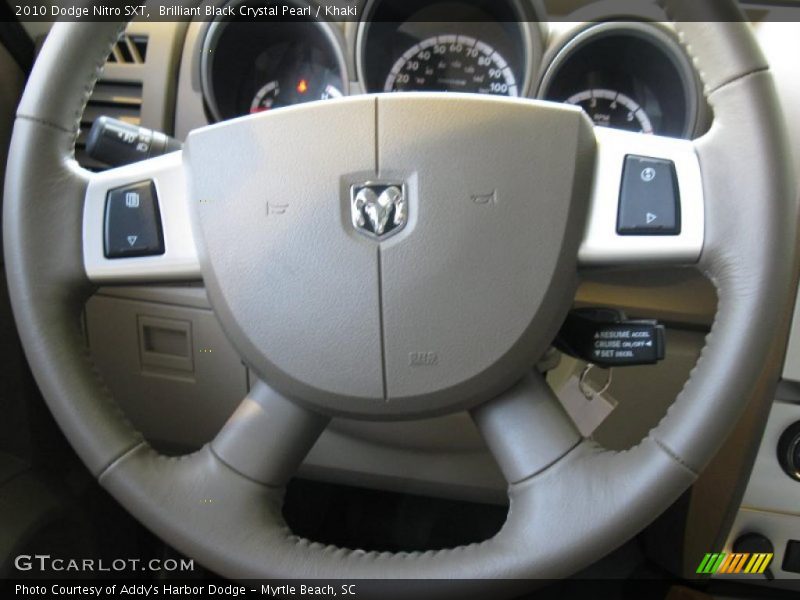 Brilliant Black Crystal Pearl / Khaki 2010 Dodge Nitro SXT