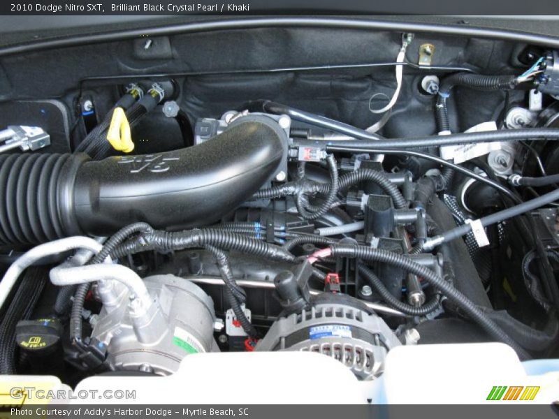 Brilliant Black Crystal Pearl / Khaki 2010 Dodge Nitro SXT