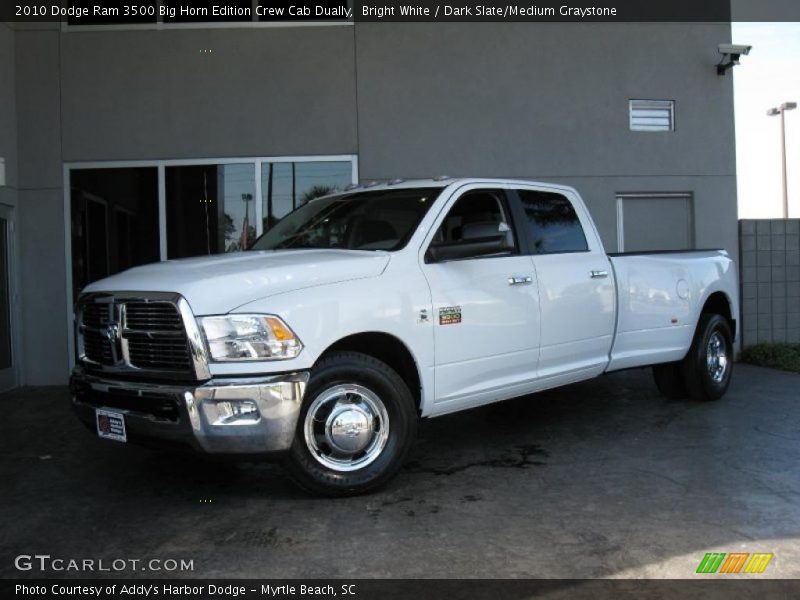Bright White / Dark Slate/Medium Graystone 2010 Dodge Ram 3500 Big Horn Edition Crew Cab Dually