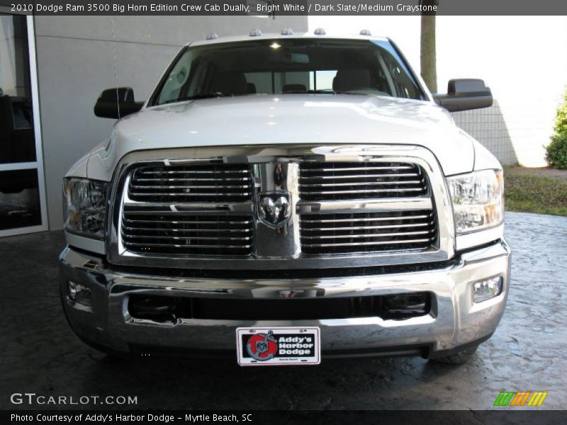 Bright White / Dark Slate/Medium Graystone 2010 Dodge Ram 3500 Big Horn Edition Crew Cab Dually