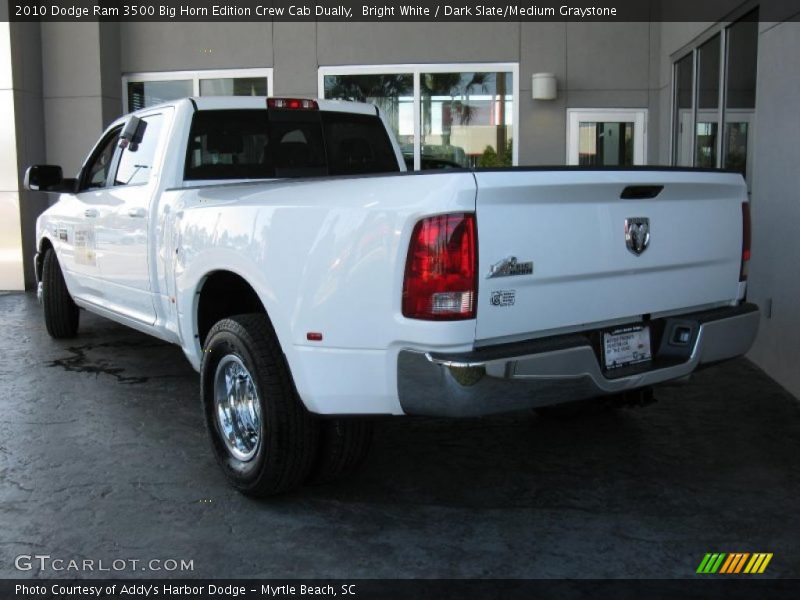 Bright White / Dark Slate/Medium Graystone 2010 Dodge Ram 3500 Big Horn Edition Crew Cab Dually
