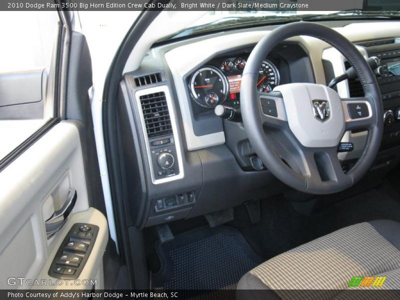 Bright White / Dark Slate/Medium Graystone 2010 Dodge Ram 3500 Big Horn Edition Crew Cab Dually