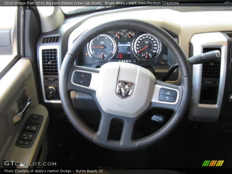 Bright White / Dark Slate/Medium Graystone 2010 Dodge Ram 3500 Big Horn Edition Crew Cab Dually
