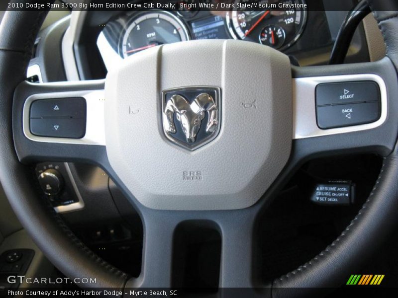 Bright White / Dark Slate/Medium Graystone 2010 Dodge Ram 3500 Big Horn Edition Crew Cab Dually
