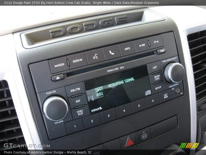 Bright White / Dark Slate/Medium Graystone 2010 Dodge Ram 3500 Big Horn Edition Crew Cab Dually