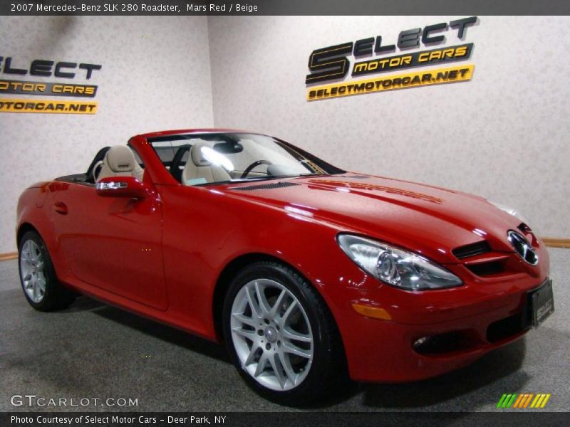 Mars Red / Beige 2007 Mercedes-Benz SLK 280 Roadster