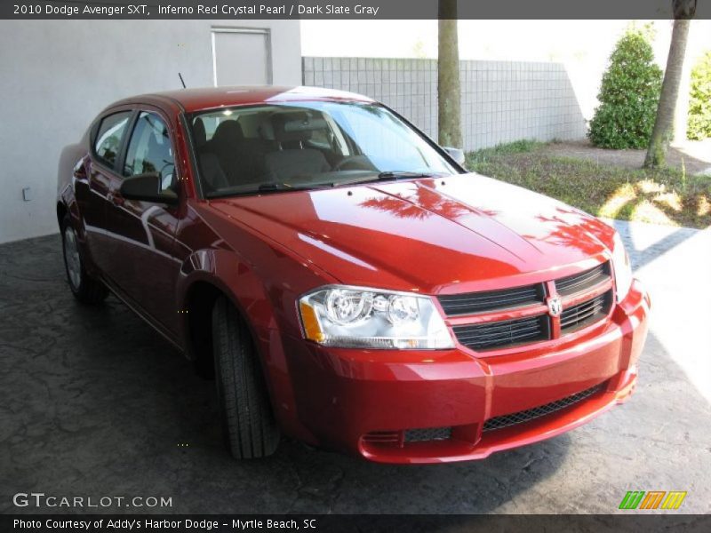 Inferno Red Crystal Pearl / Dark Slate Gray 2010 Dodge Avenger SXT