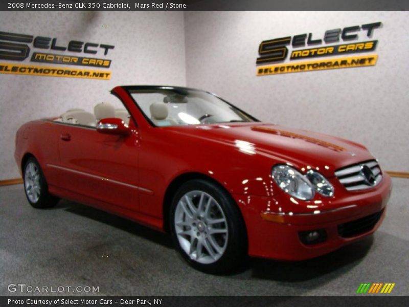 Mars Red / Stone 2008 Mercedes-Benz CLK 350 Cabriolet
