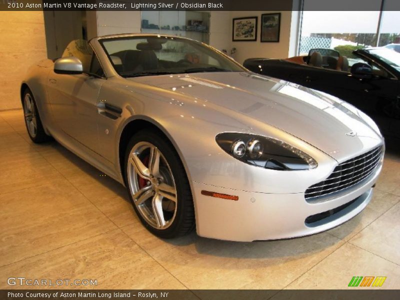 Lightning Silver / Obsidian Black 2010 Aston Martin V8 Vantage Roadster