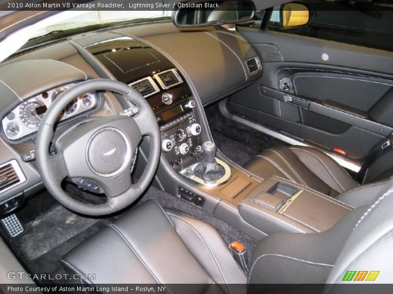 Lightning Silver / Obsidian Black 2010 Aston Martin V8 Vantage Roadster