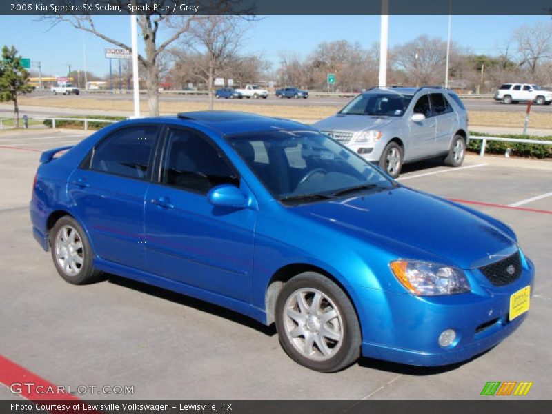 Spark Blue / Gray 2006 Kia Spectra SX Sedan