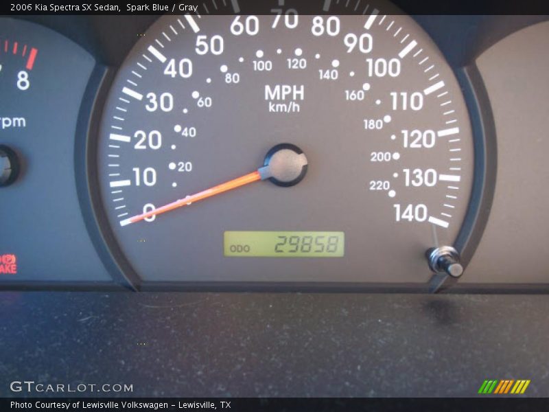 Spark Blue / Gray 2006 Kia Spectra SX Sedan