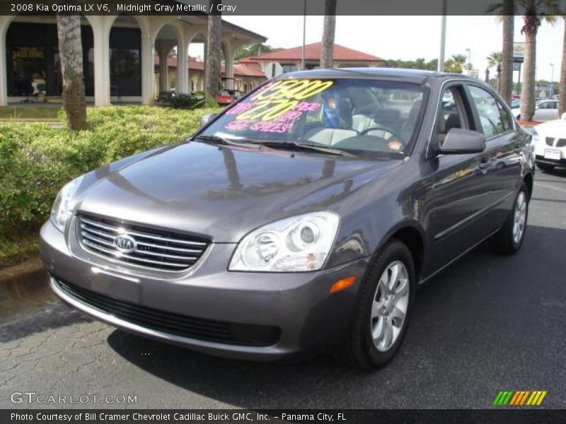 Midnight Gray Metallic / Gray 2008 Kia Optima LX V6