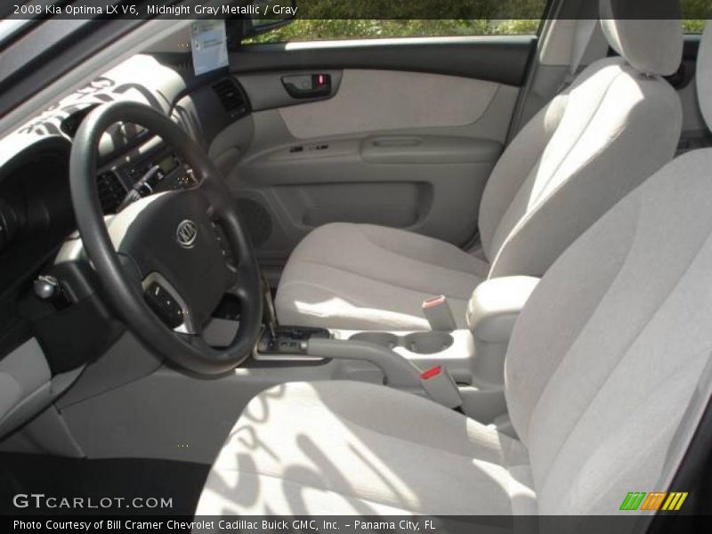 Midnight Gray Metallic / Gray 2008 Kia Optima LX V6
