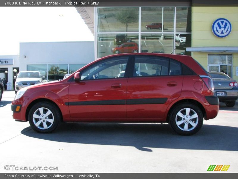 Tropical Red / Gray 2008 Kia Rio Rio5 LX Hatchback