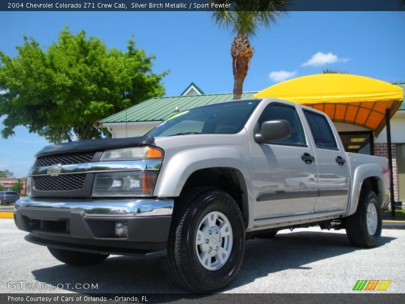 Silver Birch Metallic / Sport Pewter 2004 Chevrolet Colorado Z71 Crew Cab